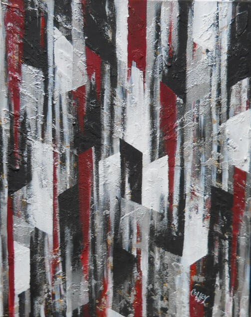 Shimmering Contrasts - Acrylic - 16x20&quot;