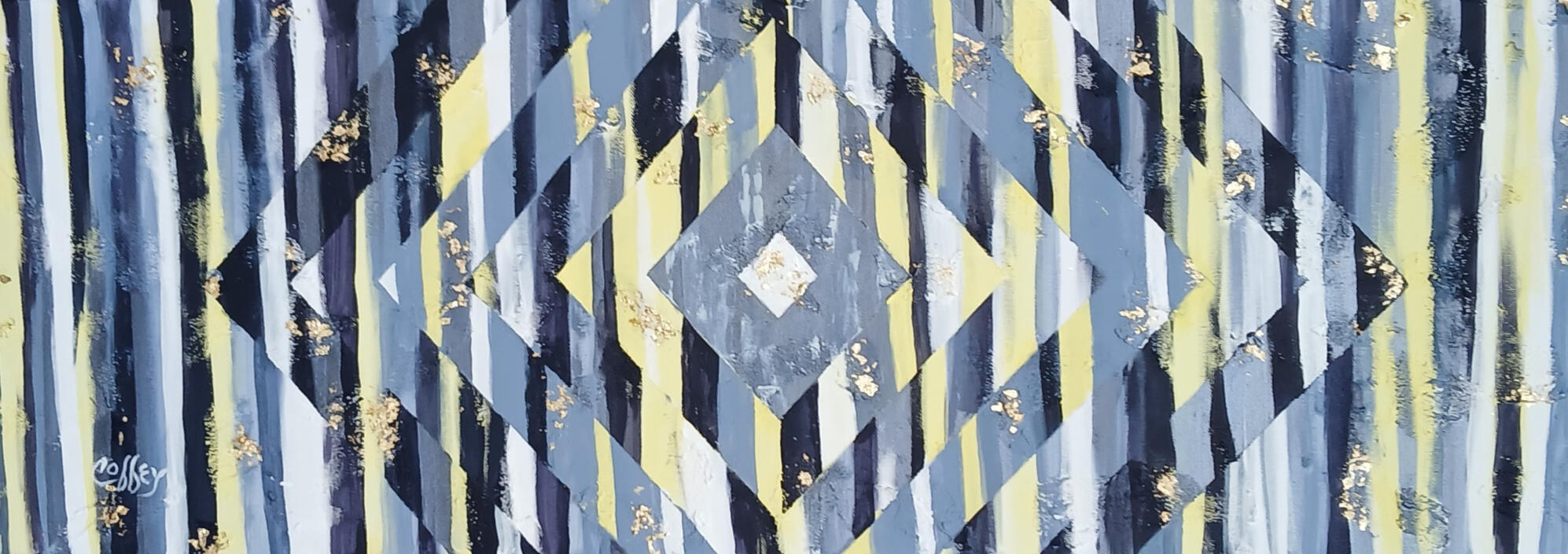 Diamond Drift - 12x36&quot; - Acrylic