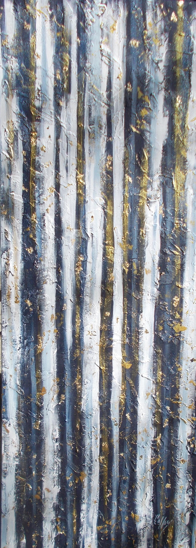 Moonlight Through the Birch 1 - 12x36&quot;