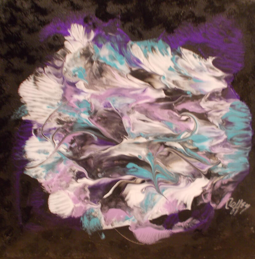 Aqua Elegance Acrylic - 10x10&quot; (1)